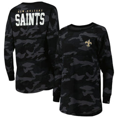 Women's Camo Long Sleeve T-Shirt - New Orleans Saints