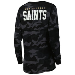 Women's Camo Long Sleeve T-Shirt - New Orleans Saints