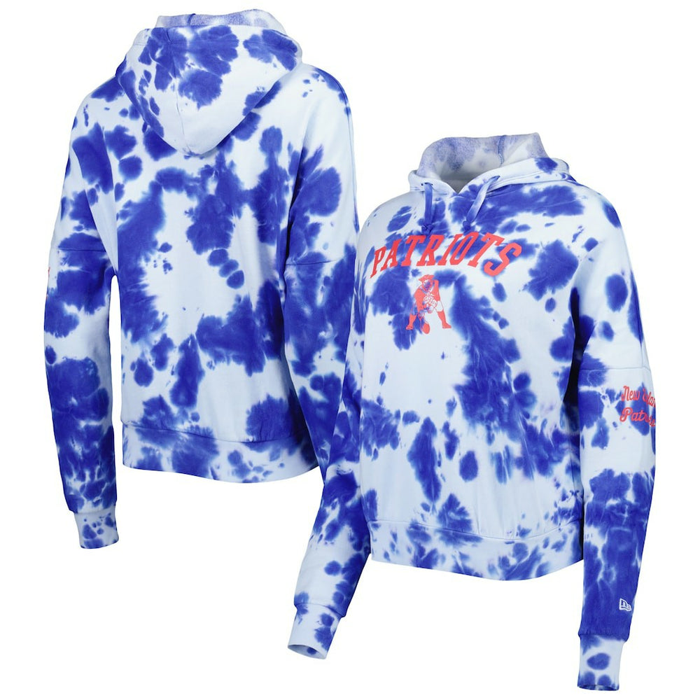 Women's Cloud Dye Fleece Pullover Hoodie - New England Patriots