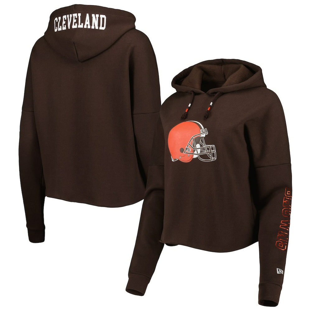 Women's Foil Sleeve Pullover Hoodie - Cleveland Browns