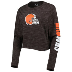 Women's Crop Long Sleeve T-Shirt - Cleveland Browns