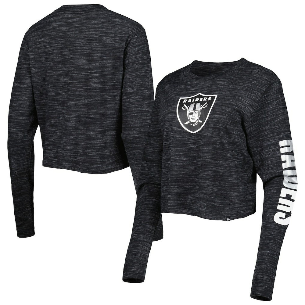 Women's Crop Long Sleeve T-Shirt - Las Vegas Raiders
