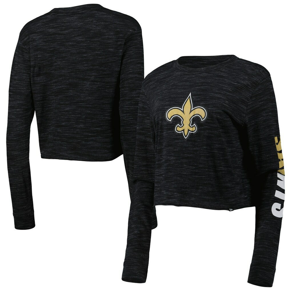 Women's Crop Long Sleeve T-Shirt - New Orleans Saints