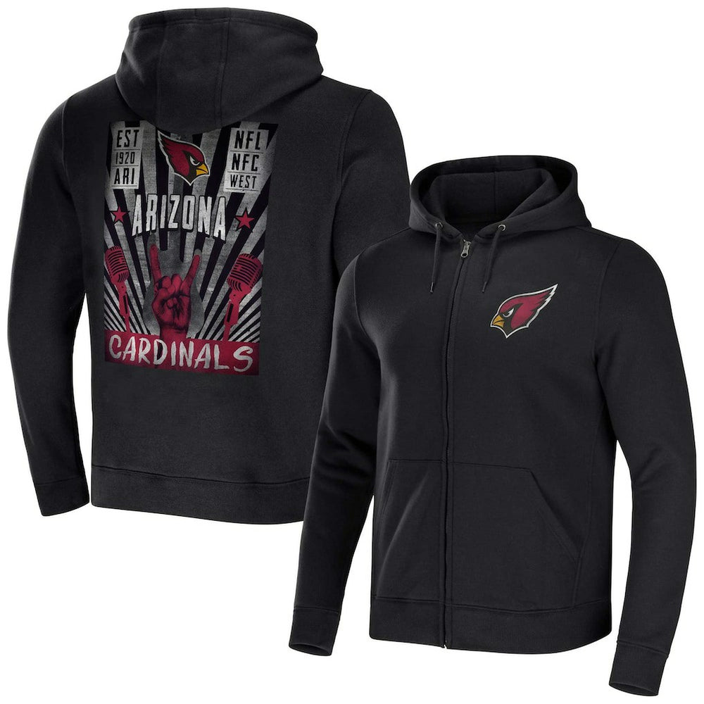 NFL x Darius Rucker Collection Rocker Full-Zip Hoodie - Arizona Cardinals