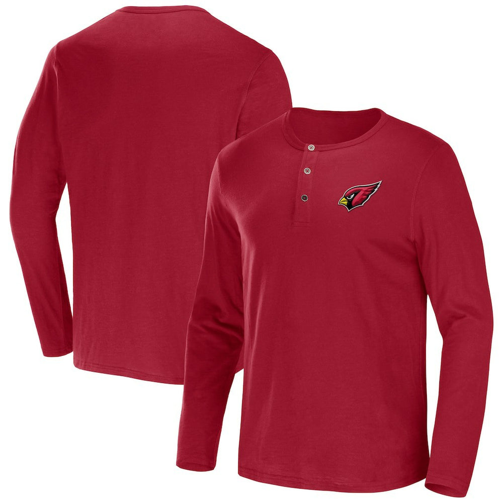 NFL x Darius Rucker Collection Slub Jersey Henley Long Sleeve T-Shirt - Arizona Cardinals