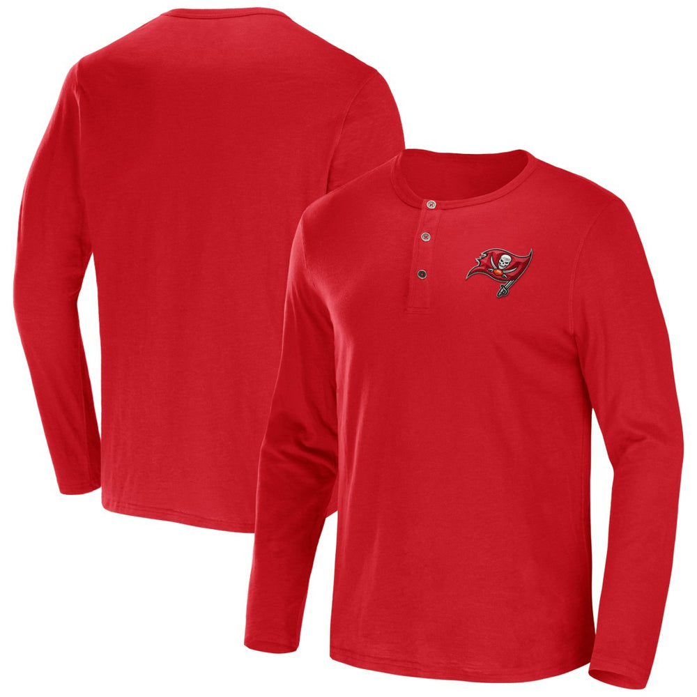 NFL x Darius Rucker Collection Slub Jersey Henley Long Sleeve T-Shirt - Tampa Bay Buccaneers
