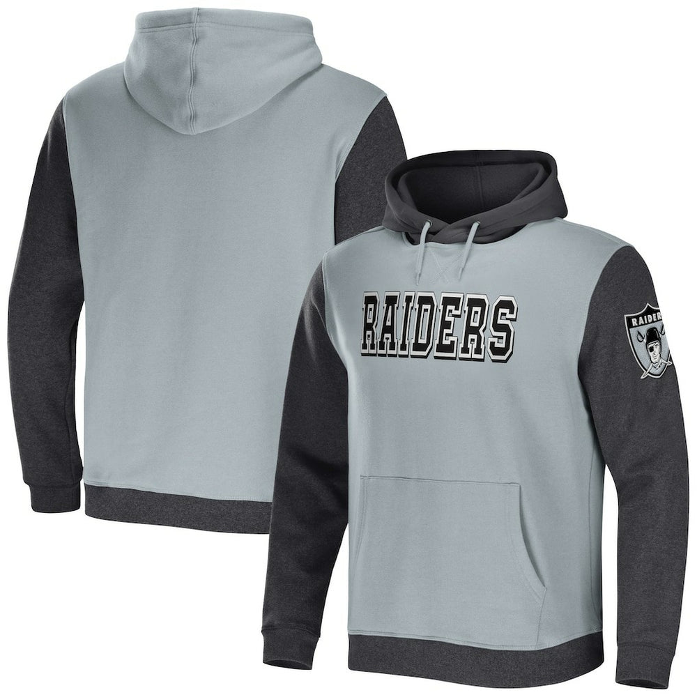 NFL x Darius Rucker Collection Colorblock Pullover Hoodie - Las Vegas Raiders