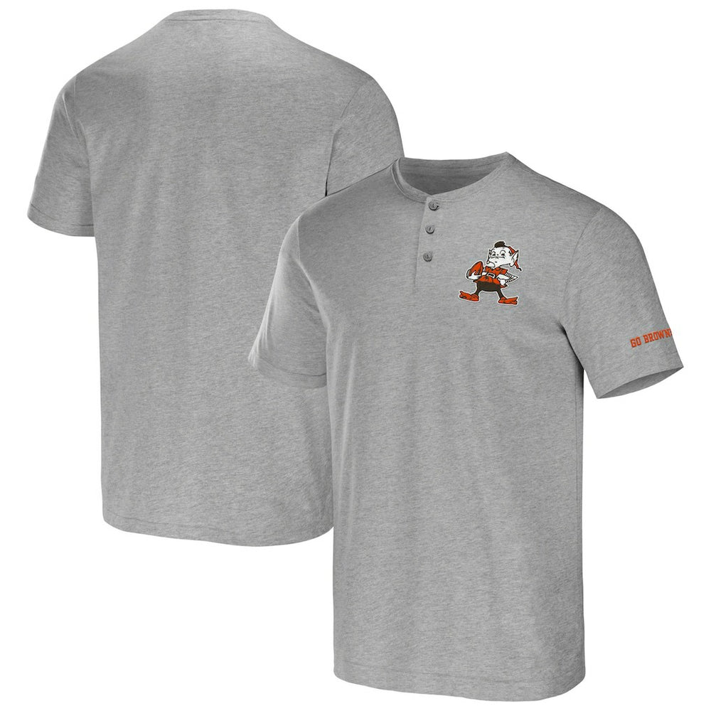 NFL x Darius Rucker Collection Henley T-Shirt - Cleveland Browns