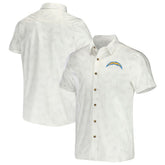 NFL x Darius Rucker Collection Woven Button-Up T-Shirt - Los Angeles Chargers