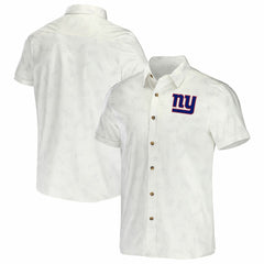 NFL x Darius Rucker Collection Woven Button-Up T-Shirt - New York Giants