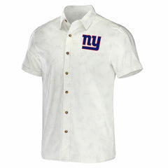 NFL x Darius Rucker Collection Woven Button-Up T-Shirt - New York Giants