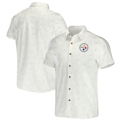 NFL x Darius Rucker Collection Woven Button-Up T-Shirt - Pittsburgh Steelers