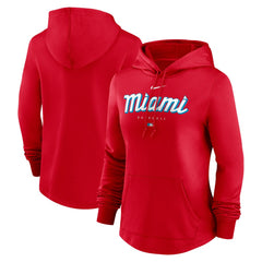 MLB Miami Marlins Nike Women's City Connect Pregame Performance Pullover Hoodie