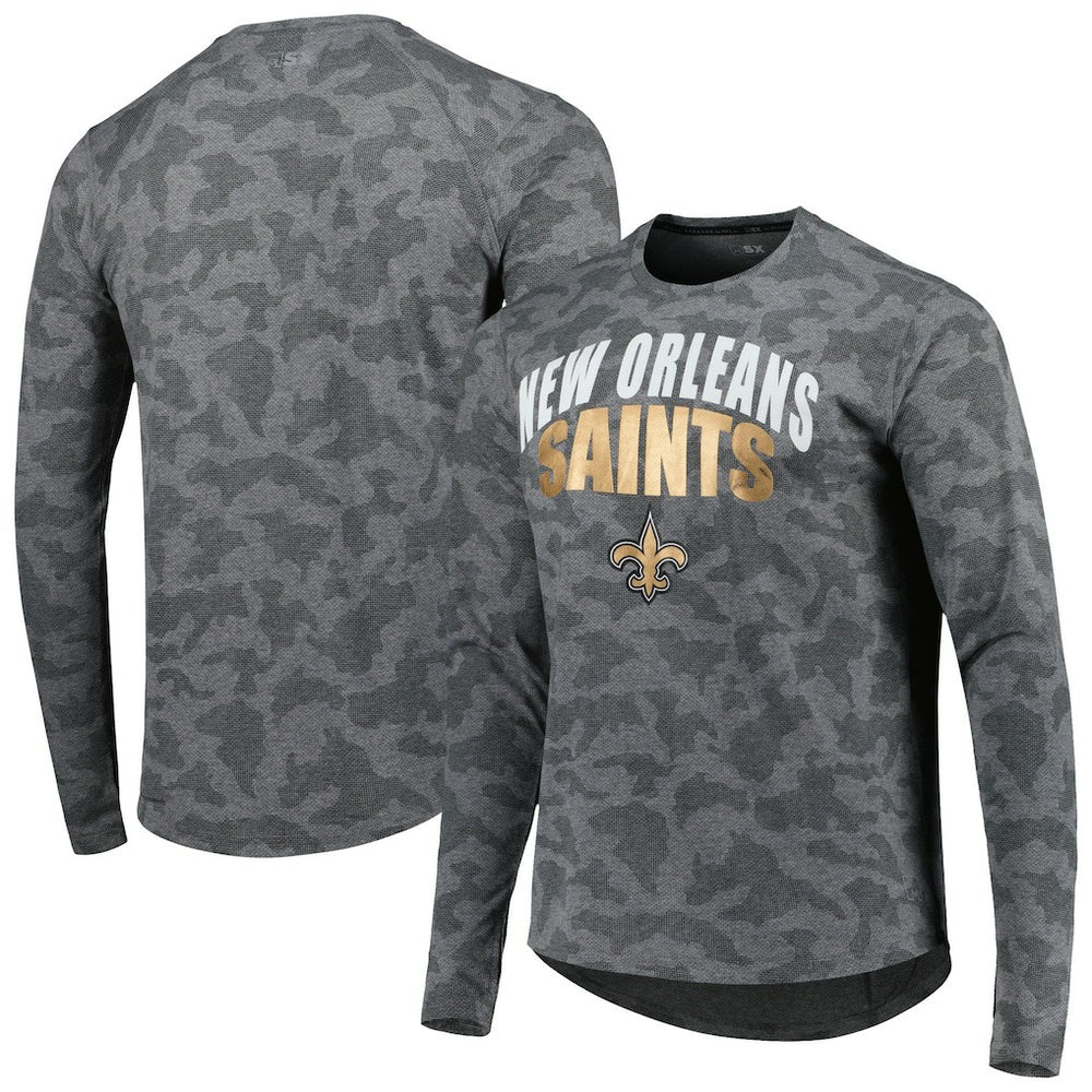 MSX by Michael Strahan Performance Camo Long Sleeve T-Shirt - New Orleans Saints