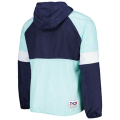 NHL Deep Sea Blue/White Seattle Kraken Tommy Hilfiger Raglan Half-Zip Jacket