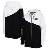 NHL Black/White Philadelphia Flyers DKNY Sport Women's Gina Full-Zip Hoodie