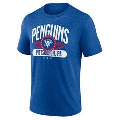 NHL Royal Pittsburgh Penguins Badge of Honor Tri-Blend T-Shirt