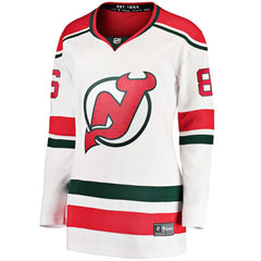 NHL White Jack Hughes New Jersey Devils Fanatics Women's Alternate Breakaway Jersey