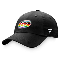 NHL Black Carolina Hurricanes Fanatics Team Logo Pride Adjustable Hat