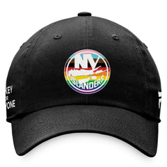 NHL Black New York Islanders Fanatics Team Logo Pride Adjustable Hat
