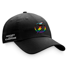 NHL Black Tampa Bay Lightning Fanatics Team Logo Pride Adjustable Hat
