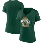 NBA Milwaukee Bucks Women's Hometown Collection Brew City V-Neck T-Shirt