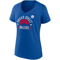 NBA Philadelphia 76ers Women's Hometown Collection Broad Street Ballers V-Neck T-Shirt