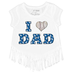 MLB Los Angeles Dodgers Tiny Turnip Youth I Love Dad Fringe T-Shirt
