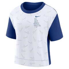 MLB Los Angeles Dodgers Nike Women's Line Up High Hip Fashion T-Shirt