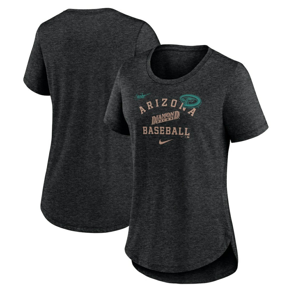 MLB Arizona Diamondbacks Nike Women's Rewind Arch Mix Tri-Blend T-Shirt