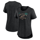 MLB Arizona Diamondbacks Nike Women's Rewind Arch Mix Tri-Blend T-Shirt