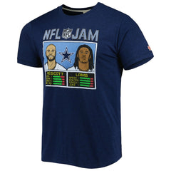 CeeDee Lamb & Dak Prescott Homage Unisex NFL Jam Tri-Blend T-Shirt - Dallas Cowboys
