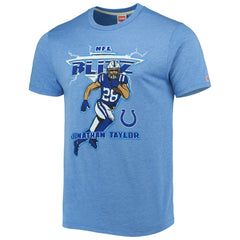 Jonathan Taylor Homage Unisex NFL Blitz Player Tri-Blend T-Shirt - Indianapolis Colts