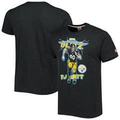 T.J. Watt Homage Unisex NFL Blitz Player Tri-Blend T-Shirt - Pittsburgh Steelers