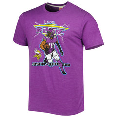Justin Jefferson Homage Unisex NFL Blitz Player Tri-Blend T-Shirt - Minnesota Vikings