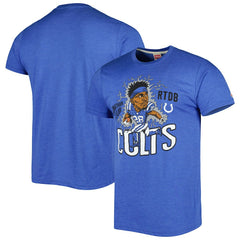 Jonathan Taylor Homage Unisex Caricature Player Tri-Blend T-Shirt - Indianapolis Colts