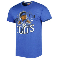 Jonathan Taylor Homage Unisex Caricature Player Tri-Blend T-Shirt - Indianapolis Colts