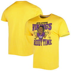 Justin Jefferson Homage Unisex Caricature Player Tri-Blend T-Shirt - Minnesota Vikings
