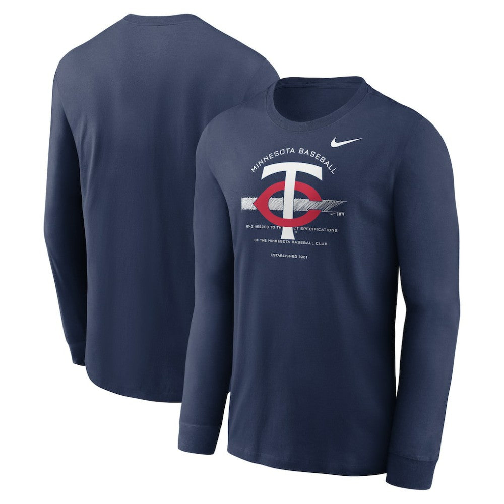 MLB Minnesota Twins Nike Over Arch Performance Long Sleeve T-Shirt