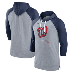 MLB Washington Nationals Nike Baseball Raglan 3/4-Sleeve Pullover Hoodie