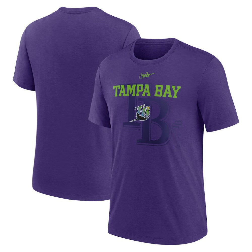 MLB Tampa Bay Rays Nike Rewind Retro Tri-Blend T-Shirt