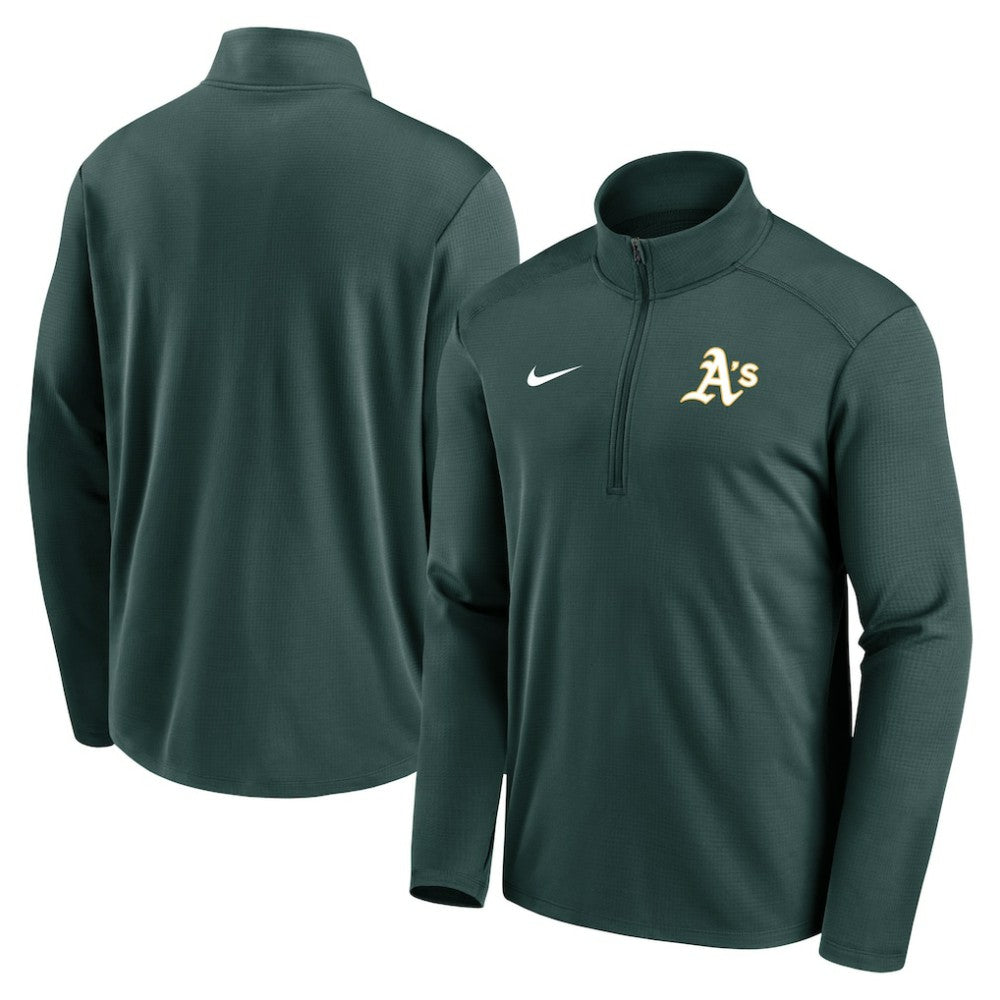 MLB Athletics Nike Agility Pacer Performance Half-Zip Top