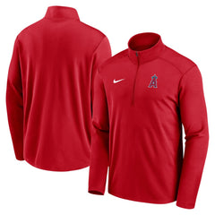 MLB Los Angeles Angels Nike Agility Pacer Lightweight Performance Half-Zip Top