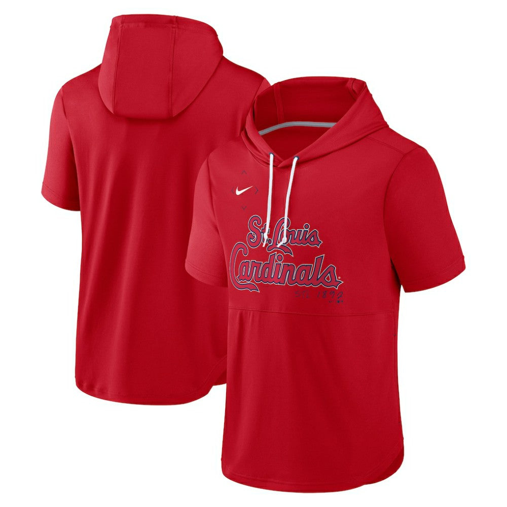 MLB St. Louis Cardinals Nike Springer Short Sleeve Team Pullover Hoodie