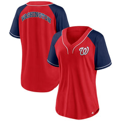 MLB Washington Nationals Fanatics Women's Ultimate Style Raglan V-Neck T-Shirt