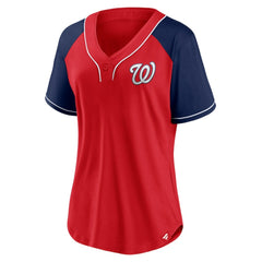 MLB Washington Nationals Fanatics Women's Ultimate Style Raglan V-Neck T-Shirt