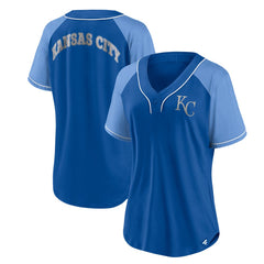 MLB Kansas City Royals Fanatics Women's Ultimate Style Raglan V-Neck T-Shirt