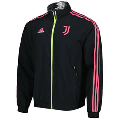 Juventus 2022/23 On-Field Team Logo Anthem Reversible Full-Zip Jacket - Adidas Black