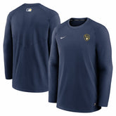 MLB Milwaukee Brewers Nike Authentic Collection Logo Performance Long Sleeve T-Shirt