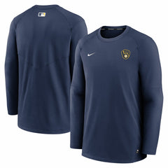 MLB Milwaukee Brewers Nike Authentic Collection Logo Performance Long Sleeve T-Shirt